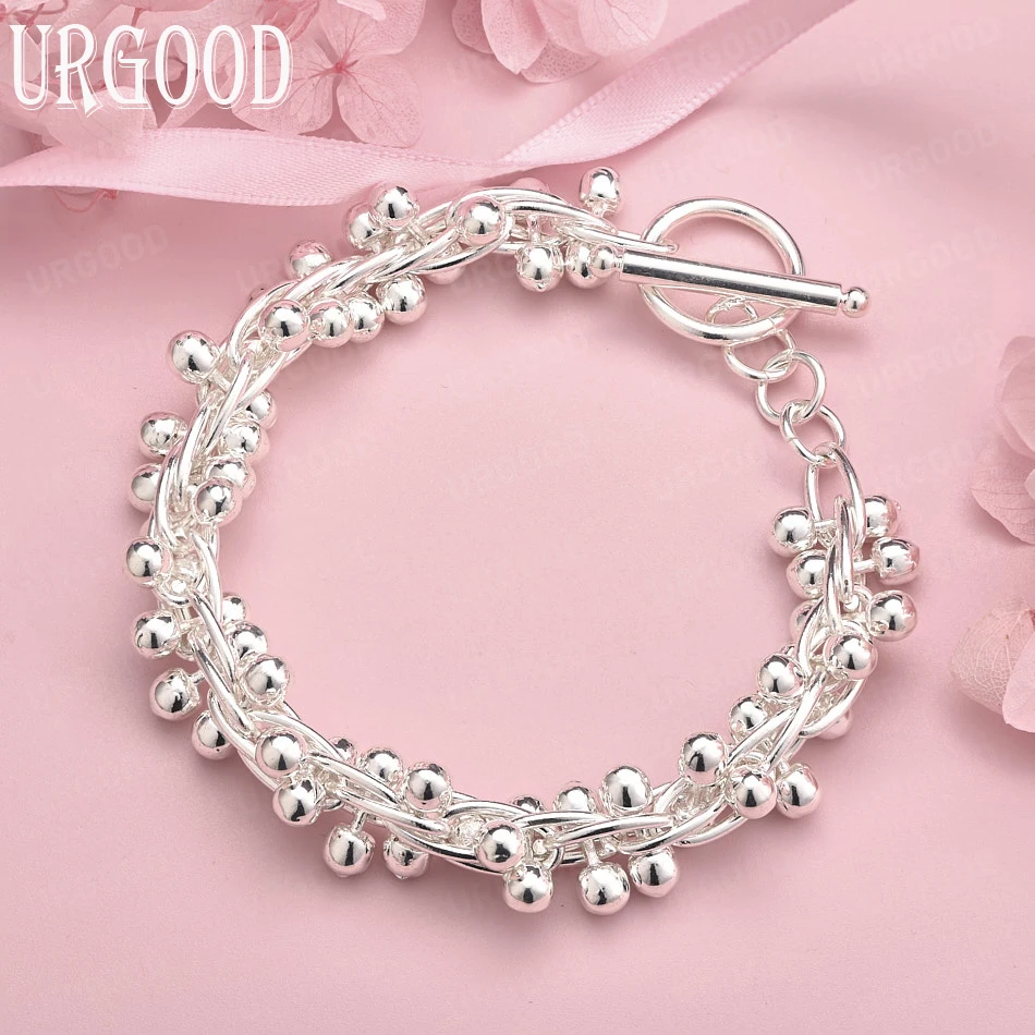 Браслет-цепочка из стерлингового серебра 925 пробы с гладкими виноградными бусинами для женщин и мужчин, вечерние, помолвочные, свадебные, модные украшения
Браслет-цепочка из стерлингового серебра 925 пробы с гладкими виноградными бусинами для женщин и мужчин, вечерние, помолвочные, свадебные, модные украшения