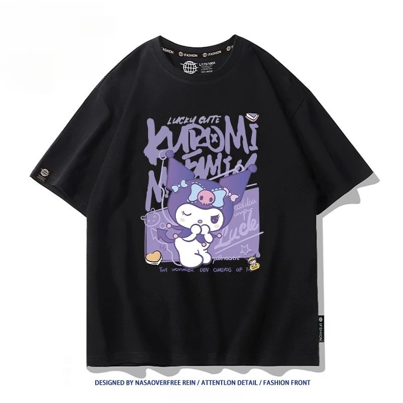 Anime Cartoon Kawaii Sanrio 2026 New Kuromi Short Sleeves T-shirt Summer Leisure Clothes Half Sleeves Comfortable Quick Drying
Anime Cartoon Kawaii Sanrio 2026 New Kuromi Short Sleeves T-shirt Summer Leisure Clothes Half Sleeves Comfortable Quick Drying