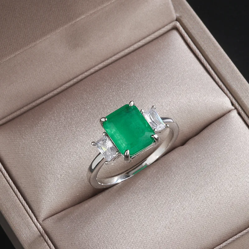 Jewelry Gemstone Style European and American Trendy Emerald 8*10 Rectangular Women's Ring Jewelry
Jewelry Gemstone Style European and American Trendy Emerald 8*10 Rectangular Women's Ring Jewelry