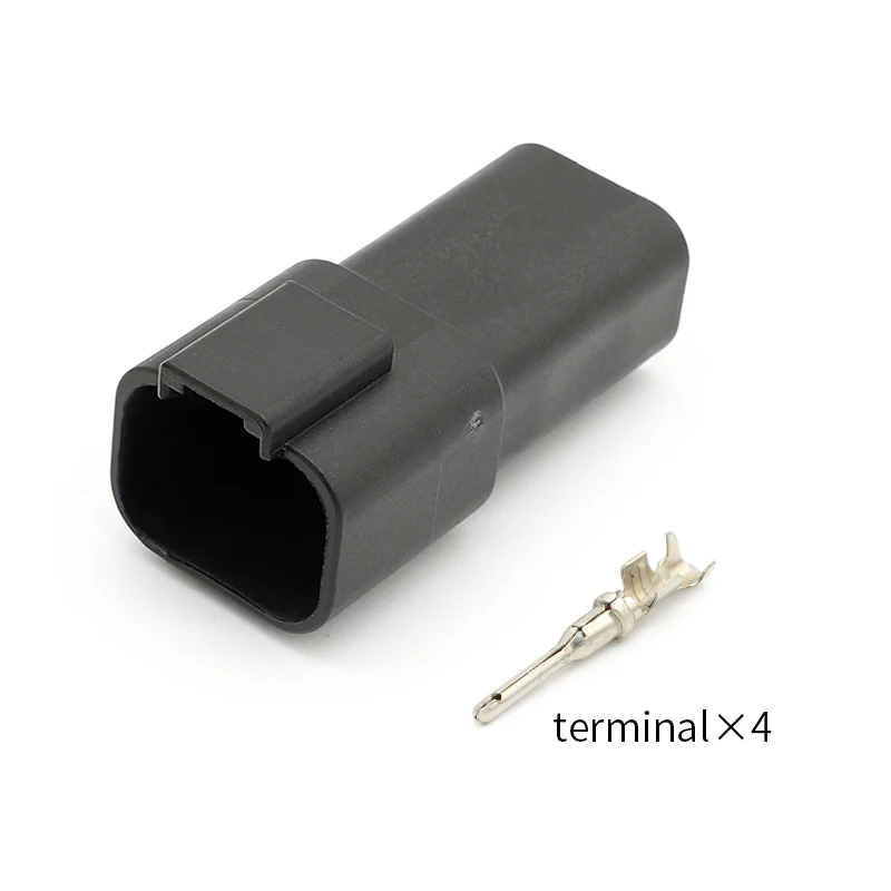DT04-4P-E004 Deutsch Automotive Connector 4pin waterproof wiring harness plug Black male with terminal 1060-16-0122
DT04-4P-E004 Deutsch Automotive Connector 4pin waterproof wiring harness plug Black male with terminal 1060-16-0122