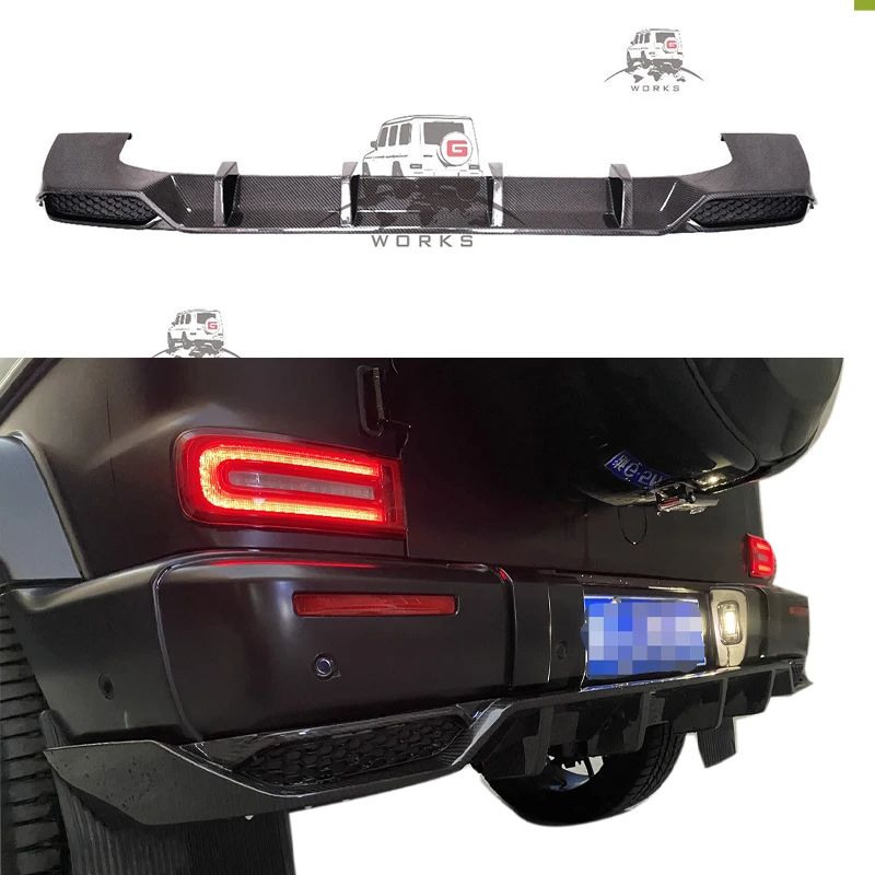 2019-2024 W464 G63 Carbon Fiber Rear Diffuser and Top TC Style Back Lips Upgrade for G Class Auto Body System Bumper Kit
2019-2024 W464 G63 Carbon Fiber Rear Diffuser and Top TC Style Back Lips Upgrade for G Class Auto Body System Bumper Kit