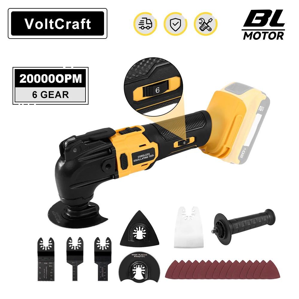 Blushless Electric Oscillating Cordless Woodworking Multi-function Trimmer/Shovel Cutting Saw Power Tool for Dewalt Battery
Blushless Electric Oscillating Cordless Woodworking Multi-function Trimmer/Shovel Cutting Saw Power Tool for Dewalt Battery