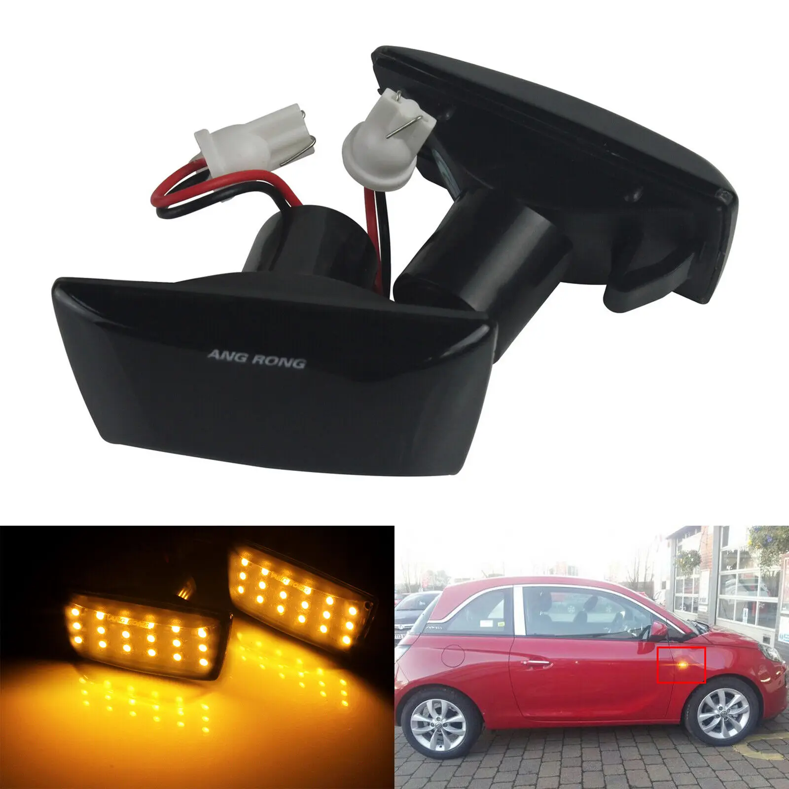 ANGRONG 2-светодиодный боковой повторитель индикатора янтарного цвета для Opel Vauxhall Astra H J Corsa Insignia
ANGRONG 2-светодиодный боковой повторитель индикатора янтарного цвета для Opel Vauxhall Astra H J Corsa Insignia