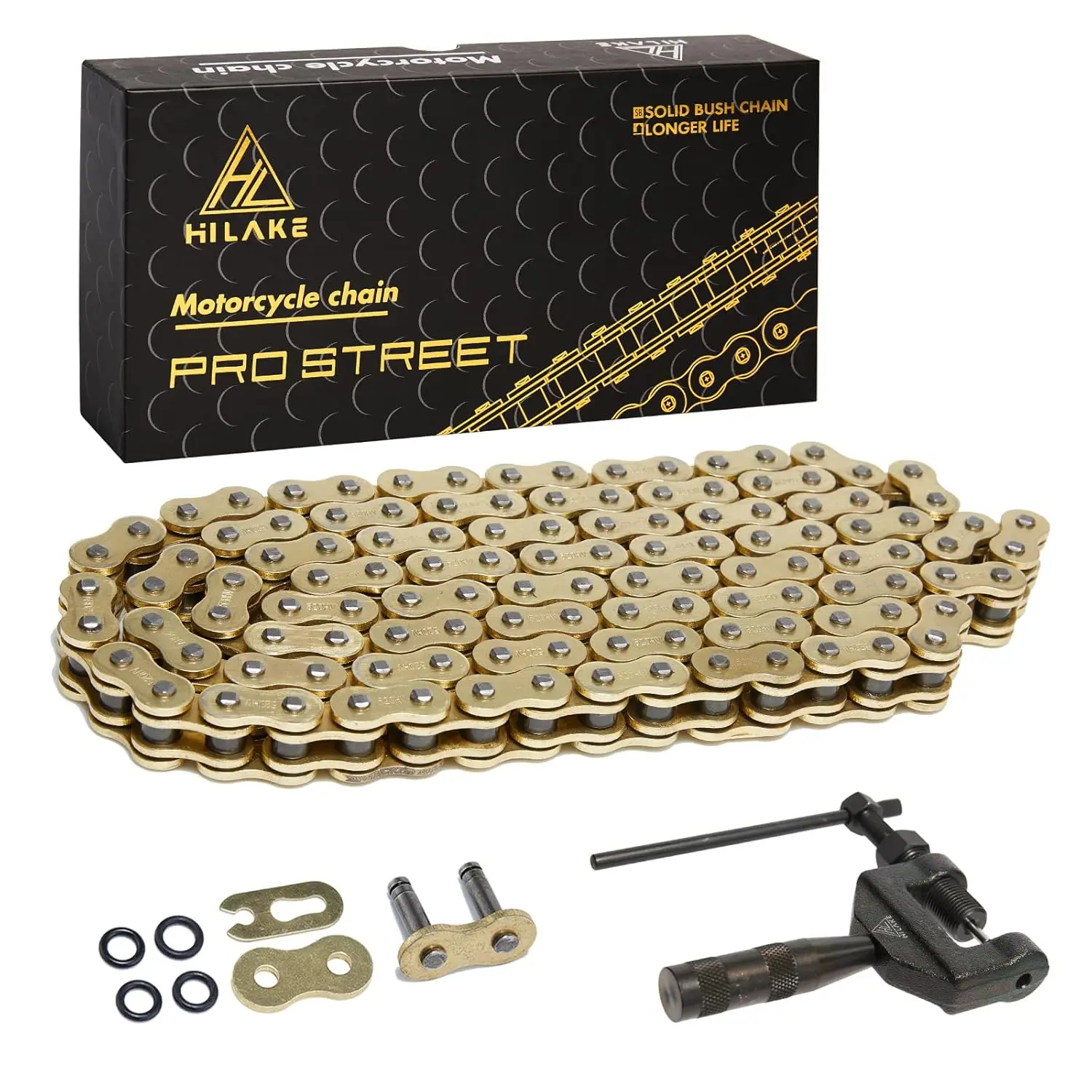 520 Motorcycle Chain 120 Links with Master Link and Breaker for Motorcycle, Bicycle, Go Kart, Mini Trail Bike
520 Motorcycle Chain 120 Links with Master Link and Breaker for Motorcycle, Bicycle, Go Kart, Mini Trail Bike
