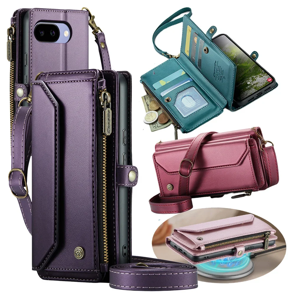 Wireless Charging Leather Phone Cover Bag for Google Pixel 10A 9A 10Pro XL 9Pro 10 9 Strap Phone Case Stand Wallet Case Lanyard
Wireless Charging Leather Phone Cover Bag for Google Pixel 10A 9A 10Pro XL 9Pro 10 9 Strap Phone Case Stand Wallet Case Lanyard