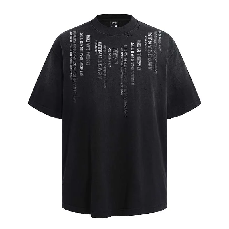 Men High Street Vintage Hip Hop T Shirt Fashion Streetwear Ripped Printed Tees Loose Fit Oversized Vibe Style Short Sleeve Tops
Men High Street Vintage Hip Hop T Shirt Fashion Streetwear Ripped Printed Tees Loose Fit Oversized Vibe Style Short Sleeve Tops