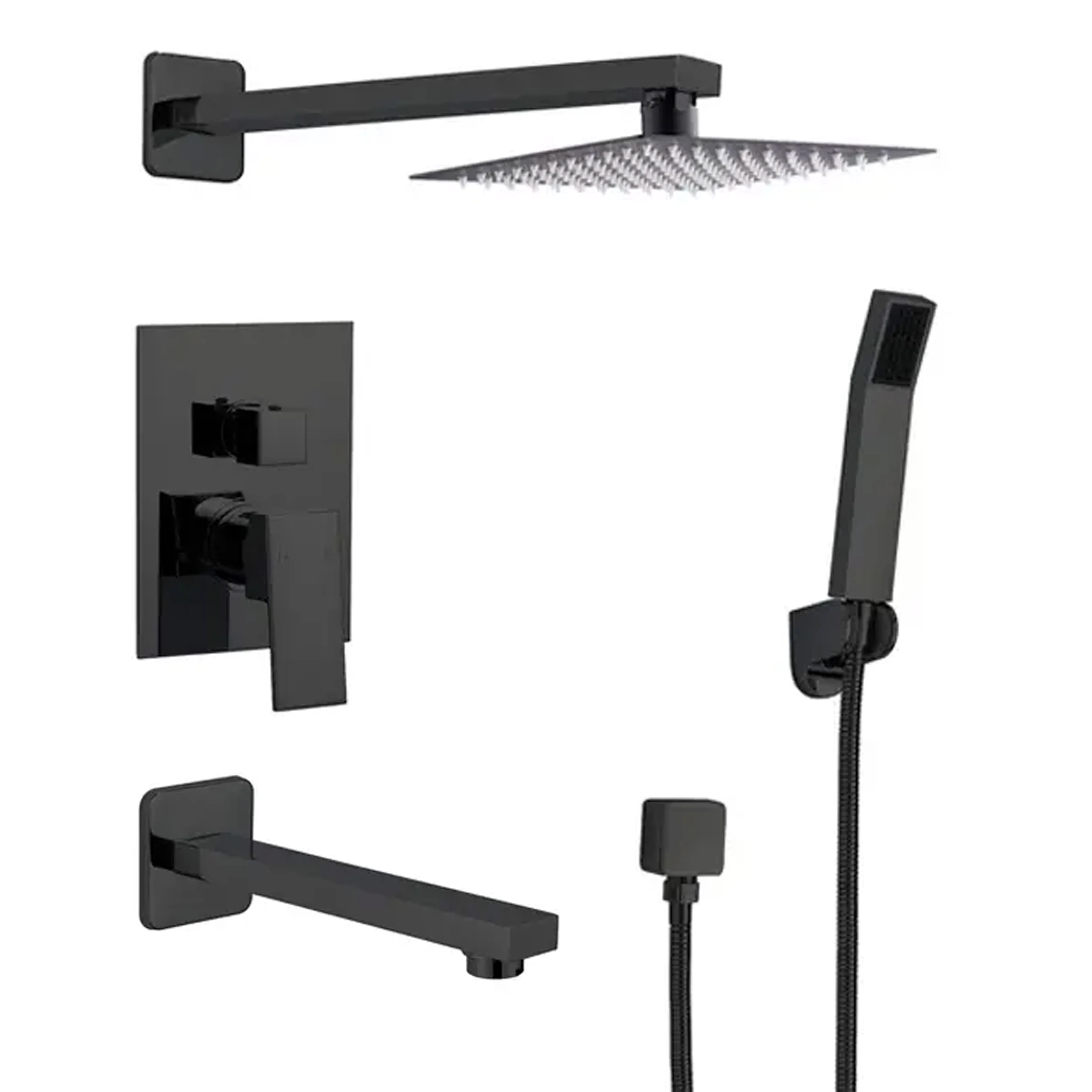 Shower system 8 or 12-inch high pressure bathroom Shower Faucet concealed mixer set wall mounted black shower set
Shower system 8 or 12-inch high pressure bathroom Shower Faucet concealed mixer set wall mounted black shower set