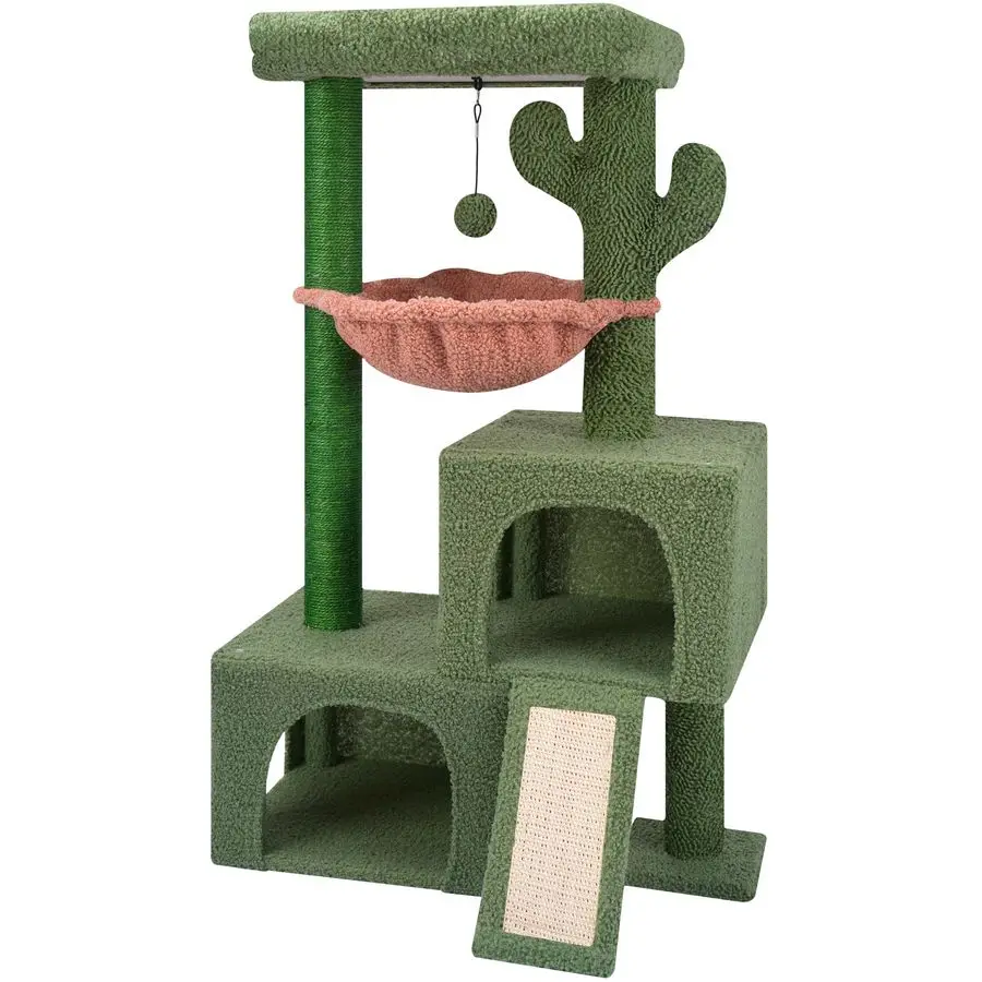 Cactus Cat Tree Tower with Twin Cat Condos for Indoor Cats, AllinOne Activity Center with Cat Scratching Post Cozy Sleeping Perc
Cactus Cat Tree Tower with Twin Cat Condos for Indoor Cats, AllinOne Activity Center with Cat Scratching Post Cozy Sleeping Perc