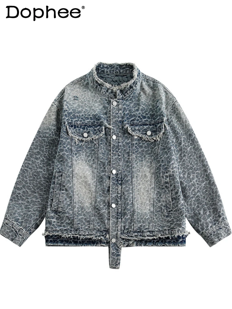 Men's 2025 Summer New Fashion Leopard Print Denim Jackets Trendy Tooling Jacket Male Stylish Single Row Multiple Buttons Coats
Men's 2025 Summer New Fashion Leopard Print Denim Jackets Trendy Tooling Jacket Male Stylish Single Row Multiple Buttons Coats