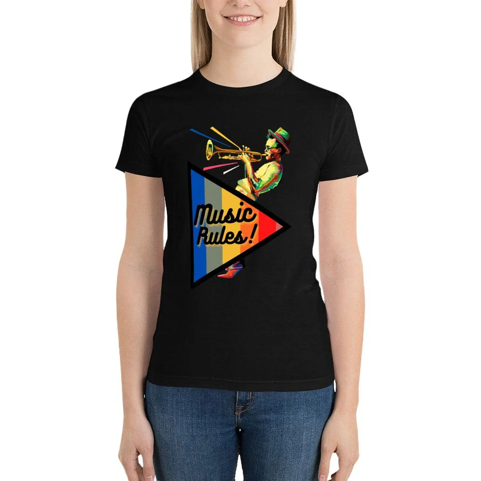 Music Rules!!! T-Shirt aesthetic clothes korean fashion Women's tops
Music Rules!!! T-Shirt aesthetic clothes korean fashion Women's tops