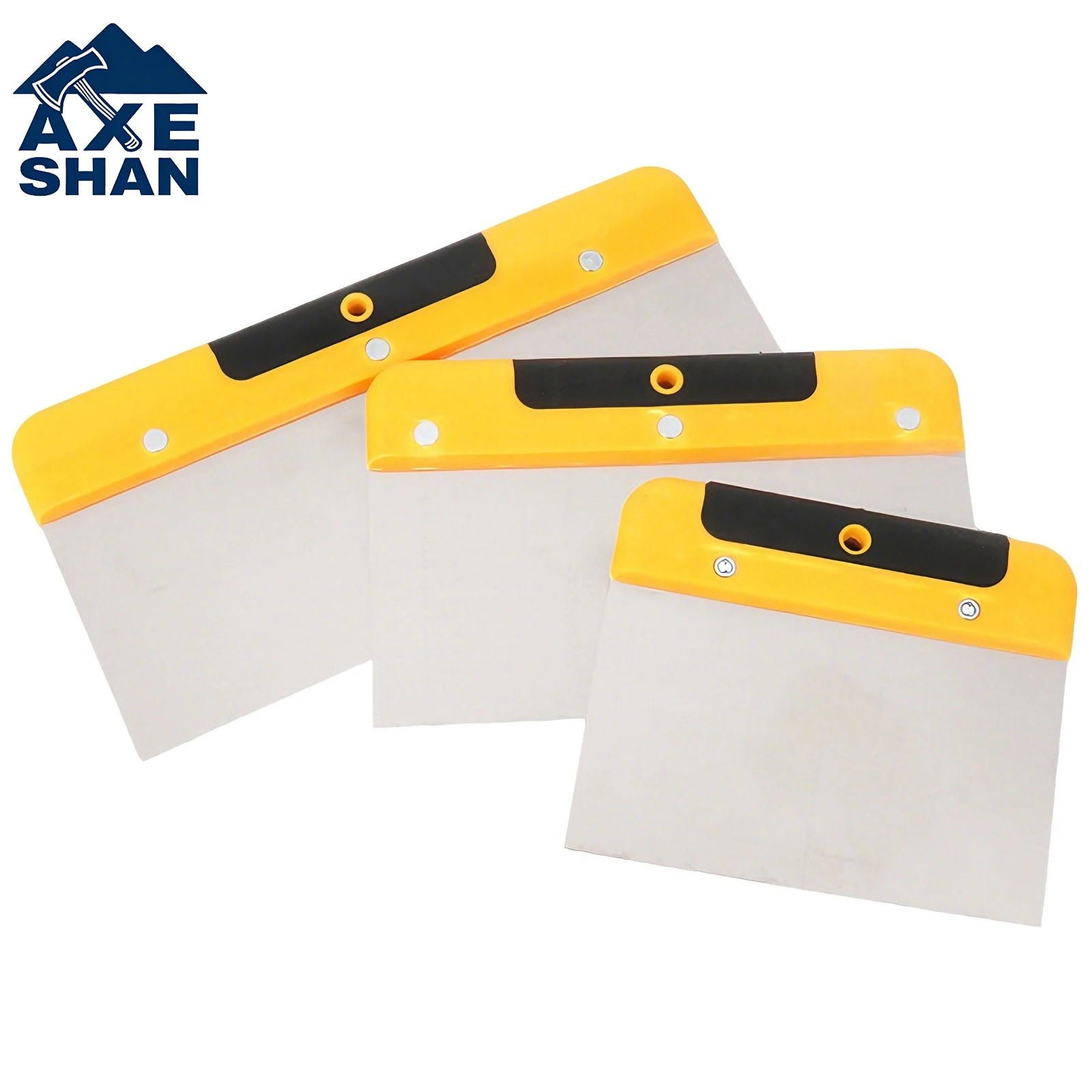 AXE SHAN 6/8/10 Inch Stainless Steel Scraper Putty Knife Multi-purpose Spatula for Wall Cleaning Painting Plaster Hand Tools
AXE SHAN 6/8/10 Inch Stainless Steel Scraper Putty Knife Multi-purpose Spatula for Wall Cleaning Painting Plaster Hand Tools