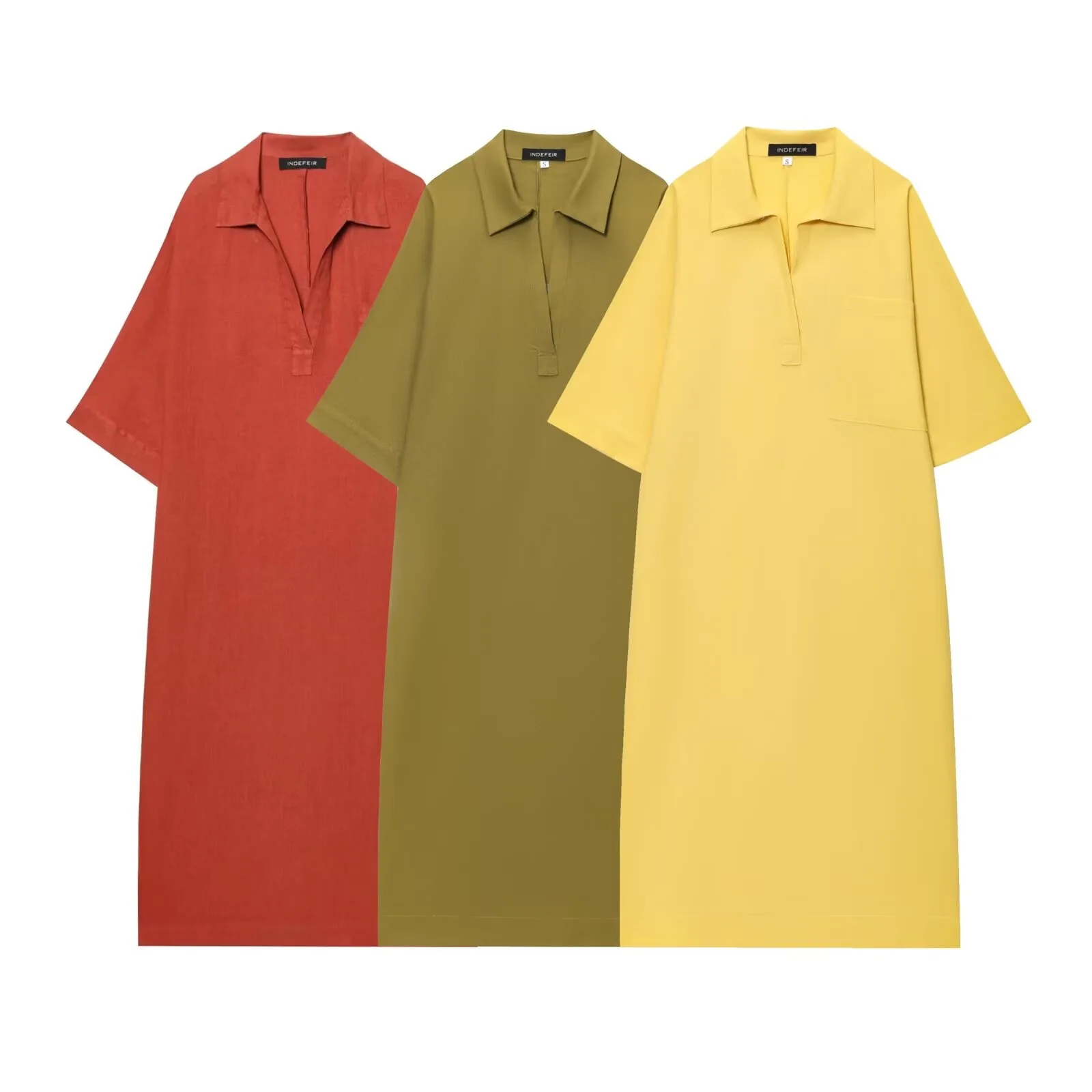 Casual Fashion Women's Red Solid Color V-Neck Dress Long Linen Straight Dress Fashion Summer Holiday Loose Robe Dress
Casual Fashion Women's Red Solid Color V-Neck Dress Long Linen Straight Dress Fashion Summer Holiday Loose Robe Dress
