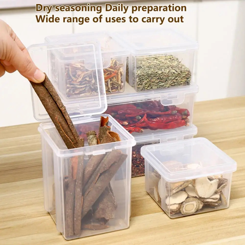 Spices Storage Box Sealed Dust-Proof Transparent Kitchen Food Storage Containers Condiment Container Spice Jar Home Organization
Spices Storage Box Sealed Dust-Proof Transparent Kitchen Food Storage Containers Condiment Container Spice Jar Home Organization