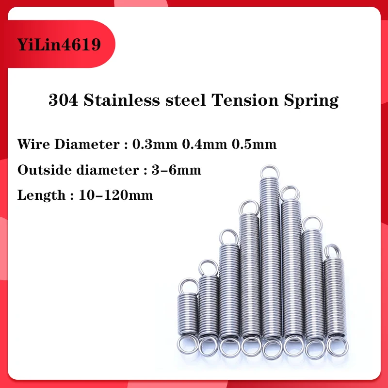 304 Stainless steel O Ring Hook Tension Spring Wire Diameter 0.3mm 0.4mm 0.5mm
304 Stainless steel O Ring Hook Tension Spring Wire Diameter 0.3mm 0.4mm 0.5mm