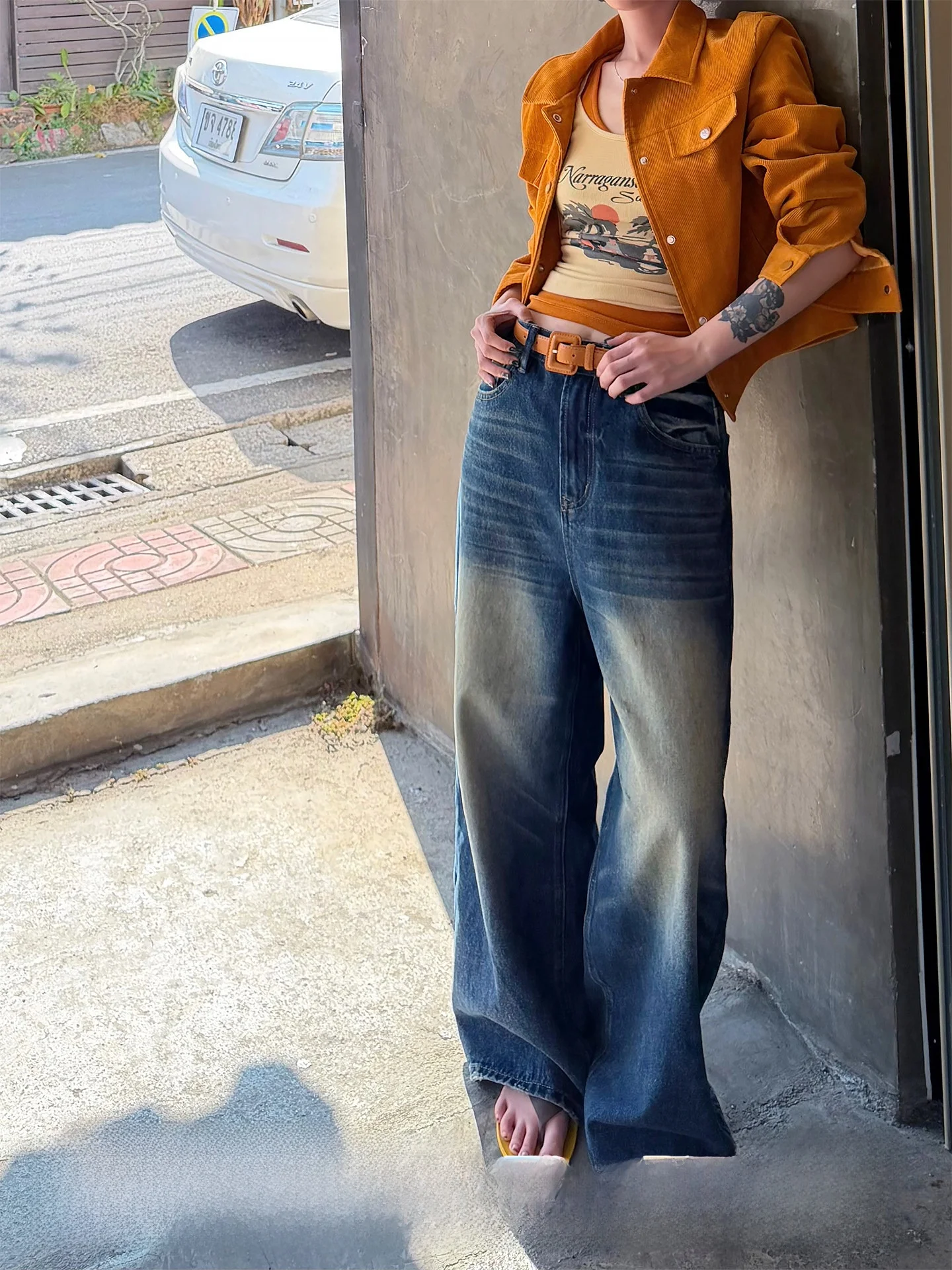 Wutong Blue High Waist Wide Leg Straight Cut Jeans Women Summer Loose Floor Length Pants Casual Washed Denim Trousers
Wutong Blue High Waist Wide Leg Straight Cut Jeans Women Summer Loose Floor Length Pants Casual Washed Denim Trousers