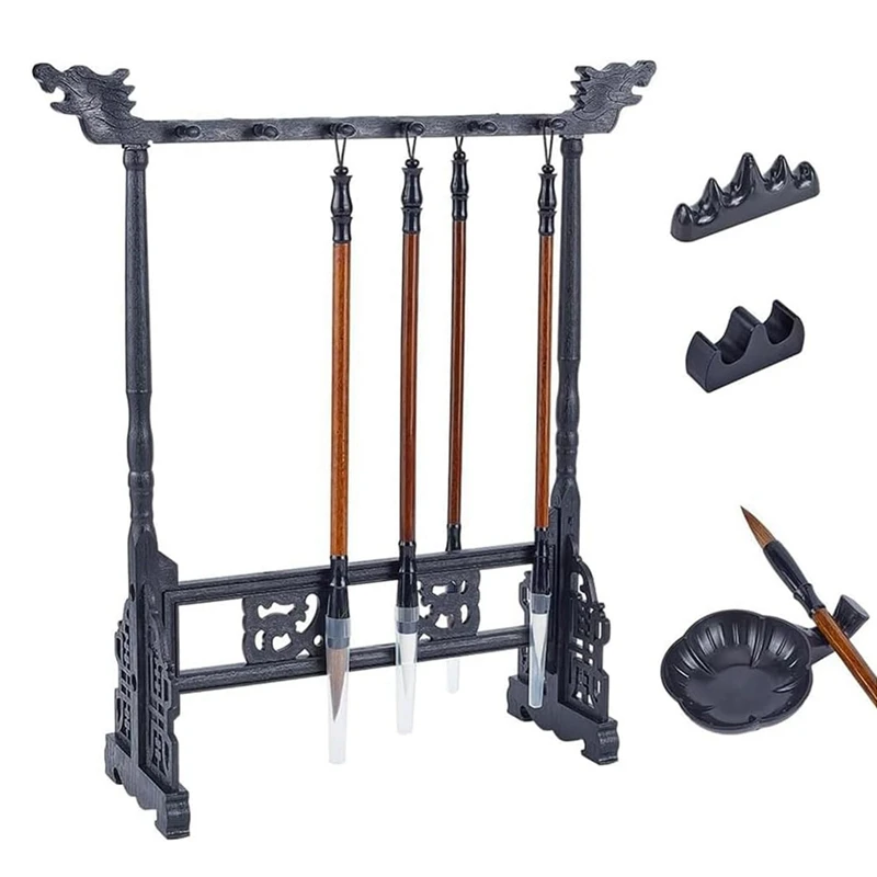 ABBO-Chinese Calligraphy Brush Holder - 12-Pin Plastic Frame With Carved Design For Sumi Painting And Japanese Calligraphy
ABBO-Chinese Calligraphy Brush Holder - 12-Pin Plastic Frame With Carved Design For Sumi Painting And Japanese Calligraphy