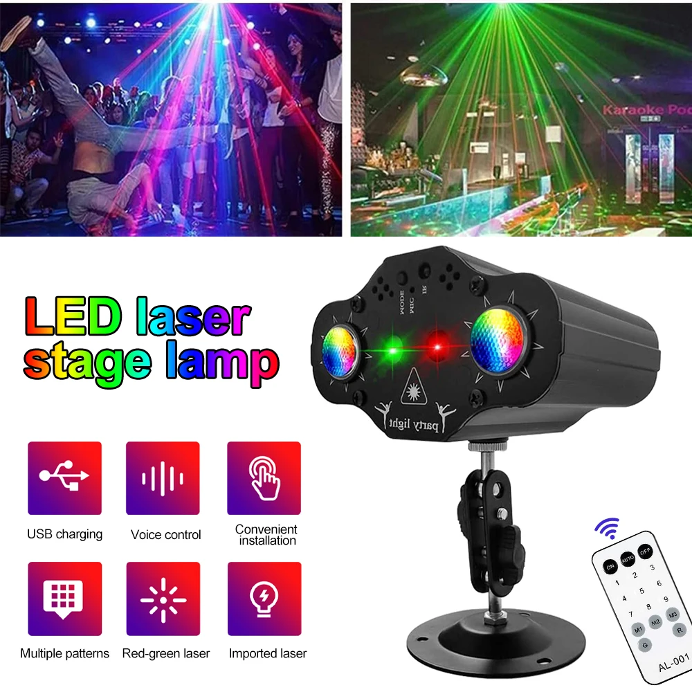 72 Pattens Mini Stage DJ Party Laser Projector USB Disco DMX Remote Sound Strobe Stage Effect Bar Wedding Xmas Holiday Lamp
72 Pattens Mini Stage DJ Party Laser Projector USB Disco DMX Remote Sound Strobe Stage Effect Bar Wedding Xmas Holiday Lamp