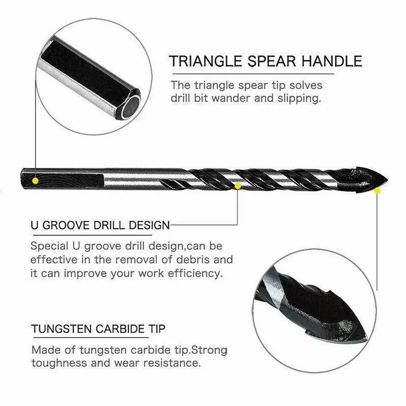 Удобное, легкое позиционирование, без тремора, практичное сверло с гладкими отверстиями, напольное стекло, 5 шт., цементированный карбид, бетон
Удобное, легкое позиционирование, без тремора, практичное сверло с гладкими отверстиями, напольное стекло, 5 шт., цементированный карбид, бетон
