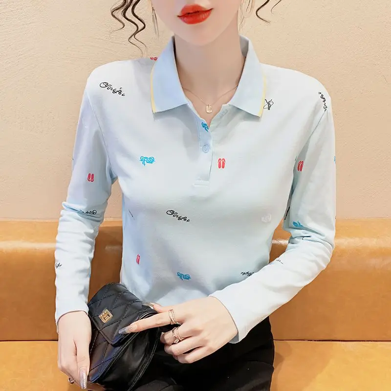 Women's 2026 Autumn Collared Long Sleeve T-Shirt Loose Slim Fit Outerwear
Women's 2026 Autumn Collared Long Sleeve T-Shirt Loose Slim Fit Outerwear