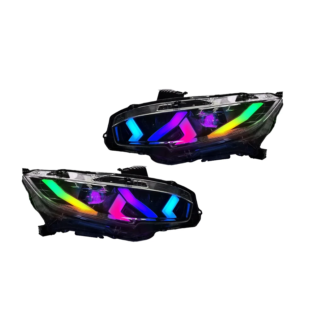 For Honda Civic 2016-2021 Auto LED Front Lamps Assembly Upgrade RGB Demon Eyes Style Headlights Plug and Play Tool Accessories
For Honda Civic 2016-2021 Auto LED Front Lamps Assembly Upgrade RGB Demon Eyes Style Headlights Plug and Play Tool Accessories