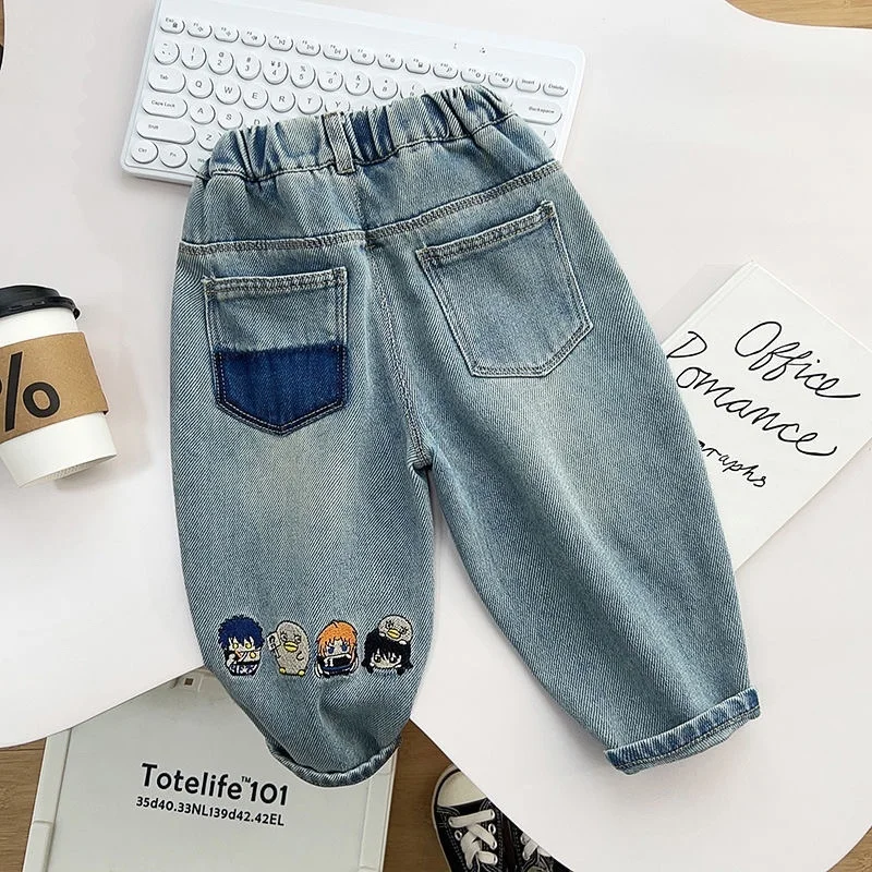 Spring Autumn Toddler Boys Denim Pants Cotton Animepattern Babys Boys Jeans Casual Loose Elastic Waist Trousers For Children Boy
Spring Autumn Toddler Boys Denim Pants Cotton Animepattern Babys Boys Jeans Casual Loose Elastic Waist Trousers For Children Boy