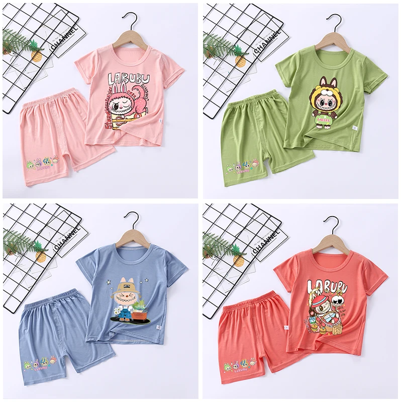 Labubu Original Children's Pajama Set Kawaii Anime Pattern T-shirt+Shorts Summer Loose Casual Top Tee Labbubu Clothes Kid Gifts
Labubu Original Children's Pajama Set Kawaii Anime Pattern T-shirt+Shorts Summer Loose Casual Top Tee Labbubu Clothes Kid Gifts