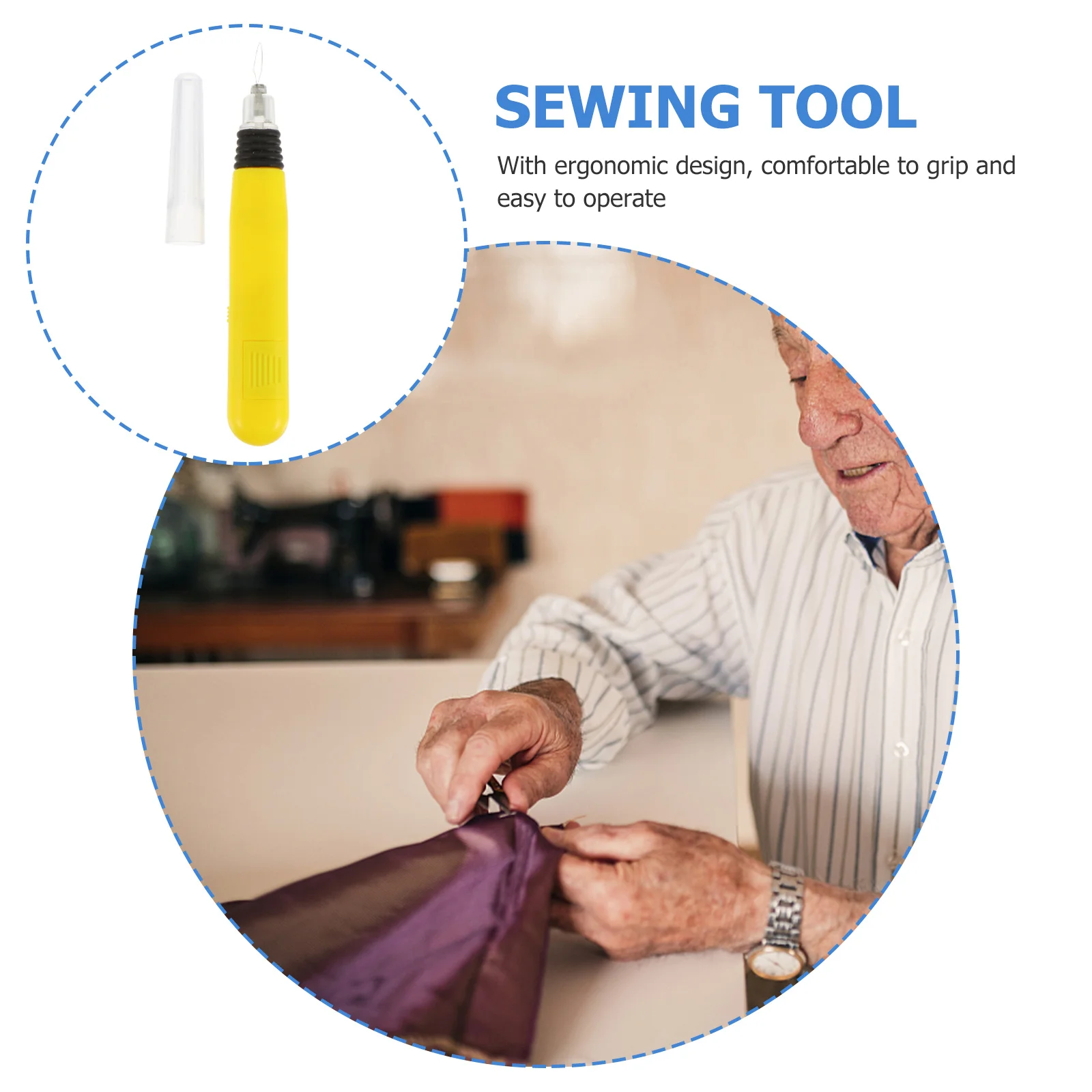 Handy Grip Luminous Sewing Tool LED Lighting Embroidery Tool Seam Ripper Threader Craft Knitting DIY Thread Remover