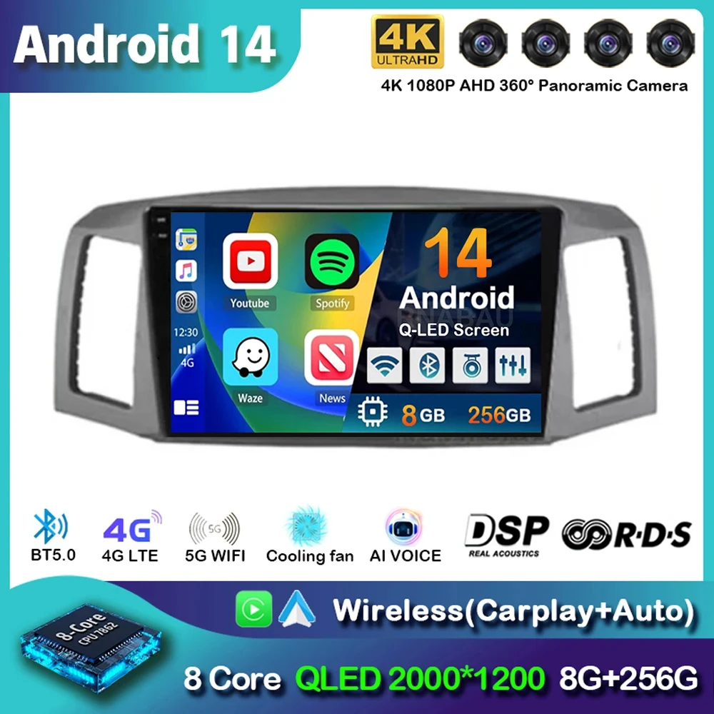 Автомагнитола Carplay, 4G, Android 14, для Jeep Grand Cherokee 2004, 2005, 2006, 2007, автомобильный радиоприемник, GPS, мультимедийный видеоплеер, DSP, стерео, 2Din
Автомагнитола Carplay, 4G, Android 14, для Jeep Grand Cherokee 2004, 2005, 2006, 2007, автомобильный радиоприемник, GPS, мультимедийный видеоплеер, DSP, стерео, 2Din