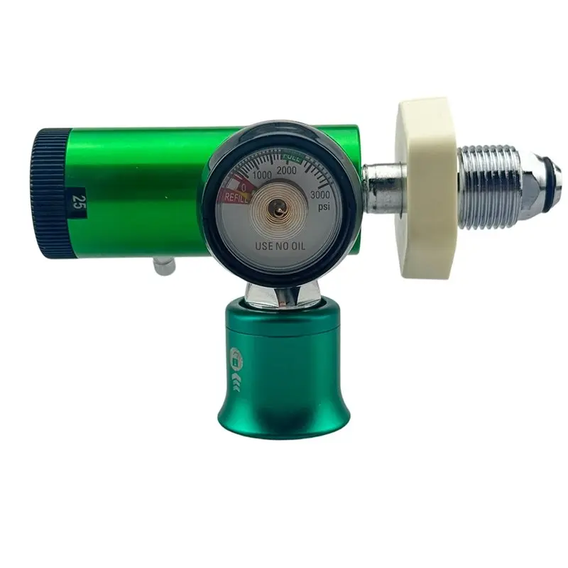 AAAN-EMS Oxygen Regulator Oxygen Cylinder Pressure Reducing Valve With Heyer Fitting, Bullnose Style, 0-25LPM Disc
AAAN-EMS Oxygen Regulator Oxygen Cylinder Pressure Reducing Valve With Heyer Fitting, Bullnose Style, 0-25LPM Disc