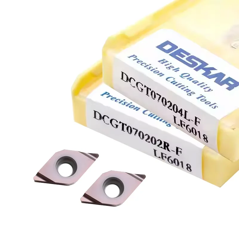 Original DESKAR DCGT070202 DCGT070204 R-F L-F LF6018 CNC Lathe Turning Tools DCGT insert
Original DESKAR DCGT070202 DCGT070204 R-F L-F LF6018 CNC Lathe Turning Tools DCGT insert