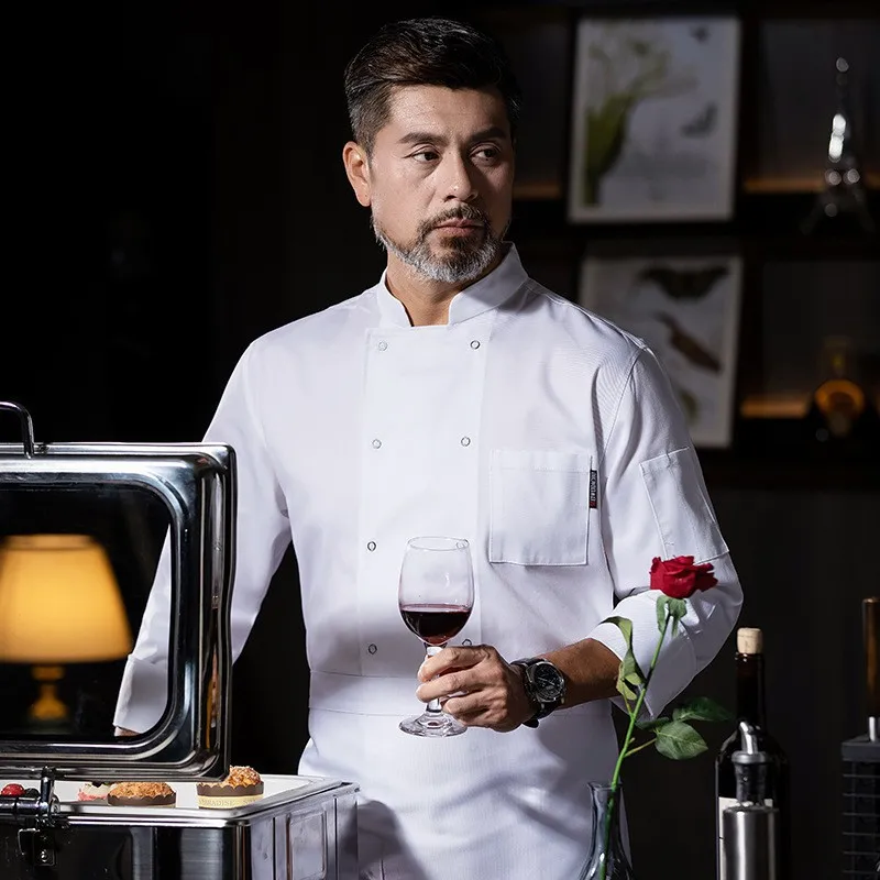 Chef's work uniform for men, long-sleeved, suitable for hotels, restaurants, canteens, bakeries, cake shops, kitchen workwear, p
Chef's work uniform for men, long-sleeved, suitable for hotels, restaurants, canteens, bakeries, cake shops, kitchen workwear, p