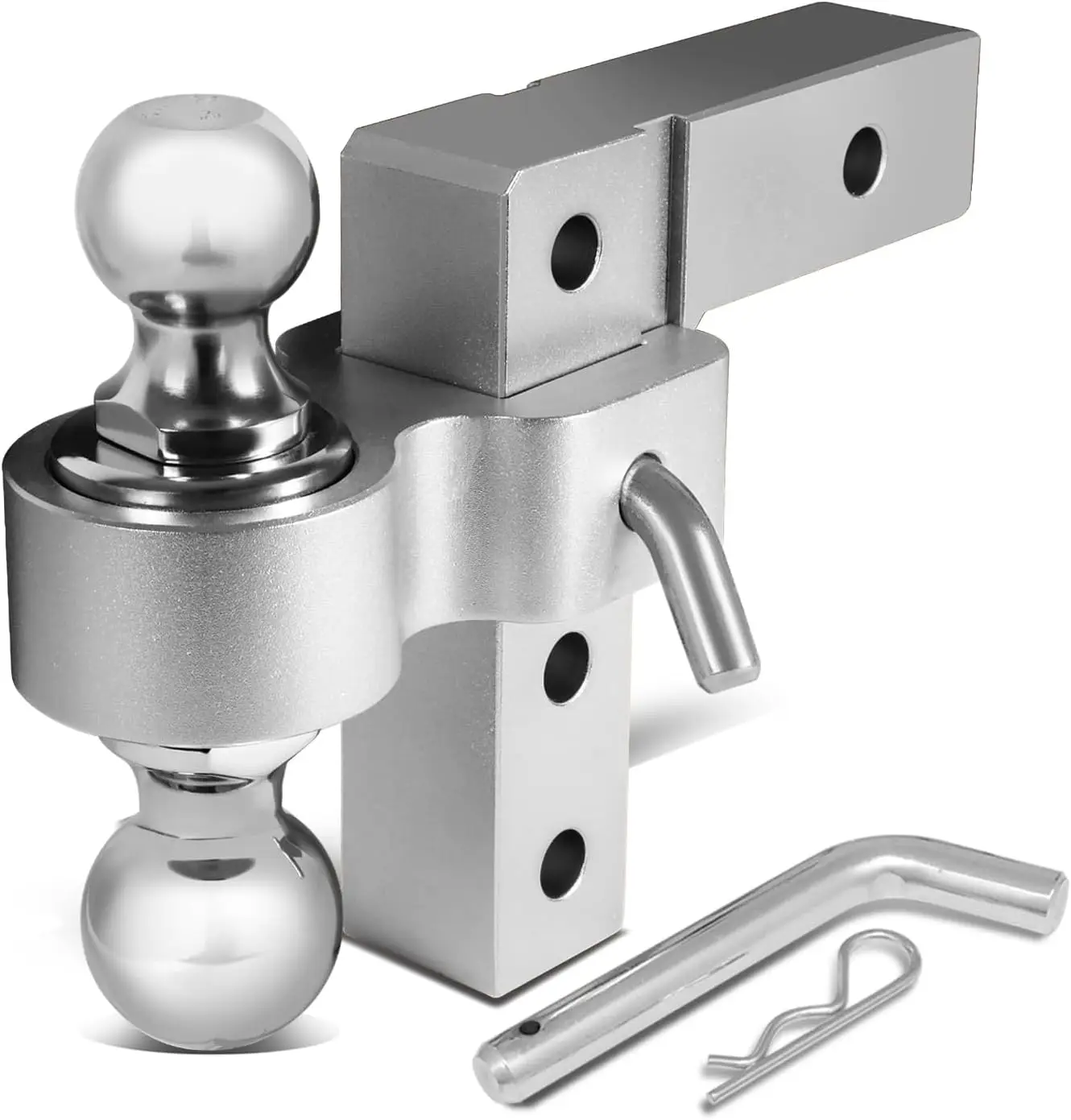 Совместим с 2-дюймовым приемником, алюминиевый 6-дюймовый регулируемый падение/подъем, двойной шариковый прицеп, буксировочный сцепь
Совместим с 2-дюймовым приемником, алюминиевый 6-дюймовый регулируемый падение/подъем, двойной шариковый прицеп, буксировочный сцепь