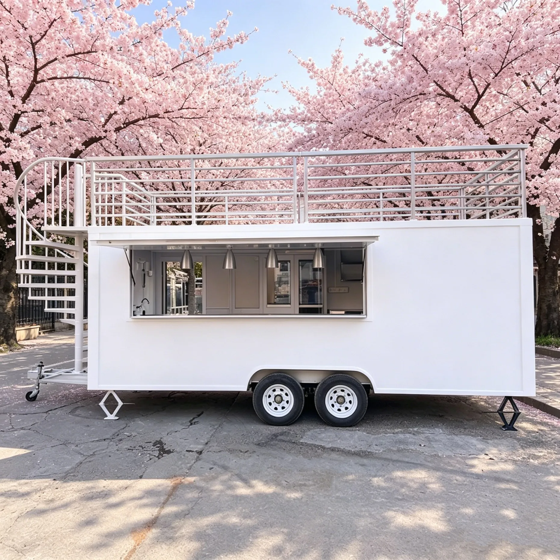 Popular Mobile Double Decker Food Trailer Fully Equipped Movable Restaurant Double Decker on Wheels
Popular Mobile Double Decker Food Trailer Fully Equipped Movable Restaurant Double Decker on Wheels