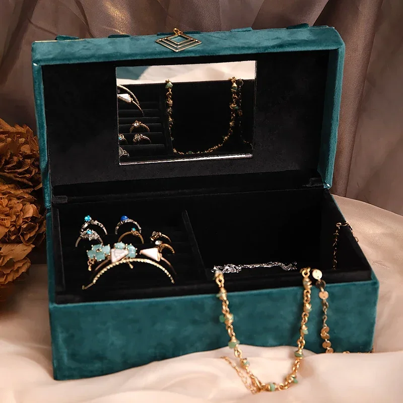 Wind Flannel Jewelry Box Fabric Earrings Desktop Storage
Wind Flannel Jewelry Box Fabric Earrings Desktop Storage