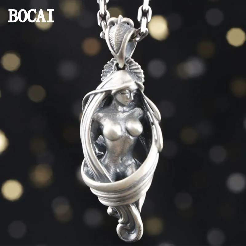BOCAI New S925 Silver Retro Trendy Temperament Frosted Atomized Beauty Pendant Lover Gift
BOCAI New S925 Silver Retro Trendy Temperament Frosted Atomized Beauty Pendant Lover Gift