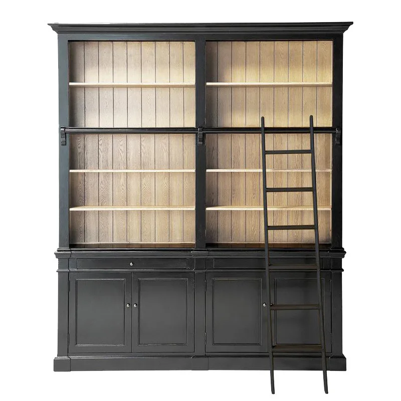 American combination bookcase simple with ladder solid wood bookcase locker villa oak carved bookcase
American combination bookcase simple with ladder solid wood bookcase locker villa oak carved bookcase