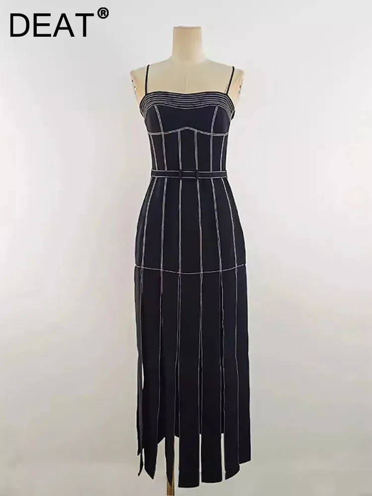 DEAT Fashion Women's Slip Backless Dress New Models High Waist Patchwork Design Open Wiring Party Dresses Summer 2024 13DL11
DEAT Fashion Women's Slip Backless Dress New Models High Waist Patchwork Design Open Wiring Party Dresses Summer 2024 13DL11