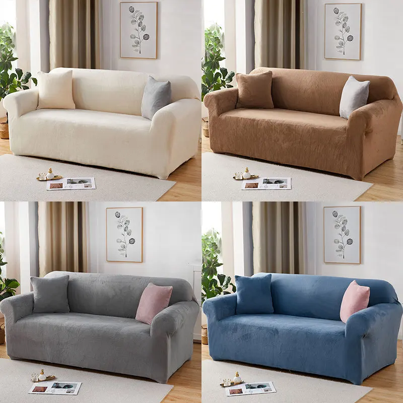 Monochrome Leakproof Sofa Covers for Kids, Thick, Short, Plush, Double Armrest, Household Furniture Protector, Pets, 2 Seat
Monochrome Leakproof Sofa Covers for Kids, Thick, Short, Plush, Double Armrest, Household Furniture Protector, Pets, 2 Seat
