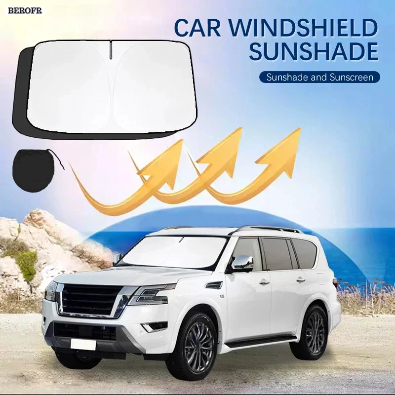 Car Windshield Sun Shade Covers Front Window Sunscreen UV Parasol For Nissan Patrol Y61 Y260 Y60 Summer Car Accessories
Car Windshield Sun Shade Covers Front Window Sunscreen UV Parasol For Nissan Patrol Y61 Y260 Y60 Summer Car Accessories