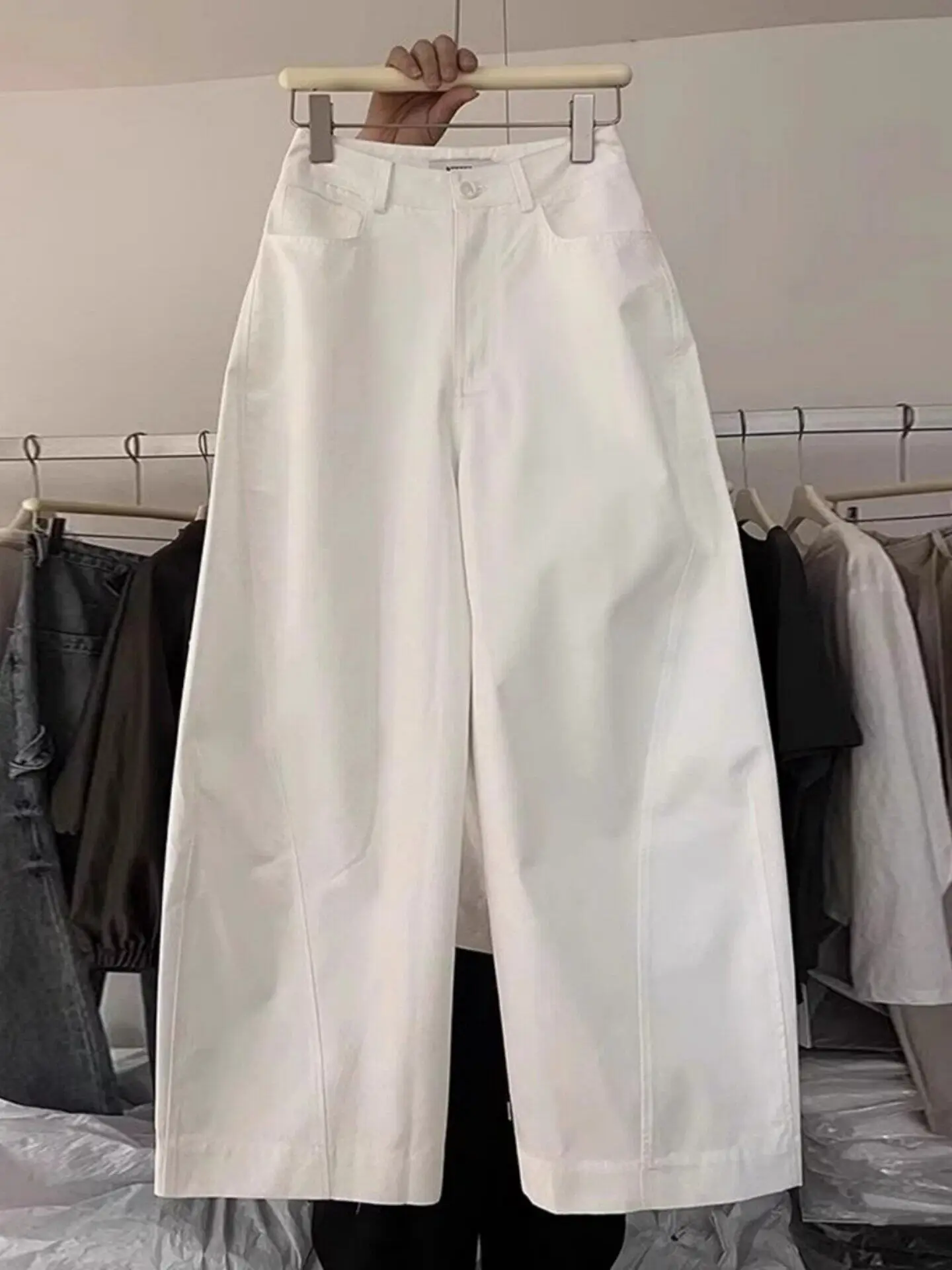 Korean Style High Waist Straight Leg Casual Pants Women Summer Thin Loose Cover Hip Slimming Wide Leg Long Trousers
Korean Style High Waist Straight Leg Casual Pants Women Summer Thin Loose Cover Hip Slimming Wide Leg Long Trousers