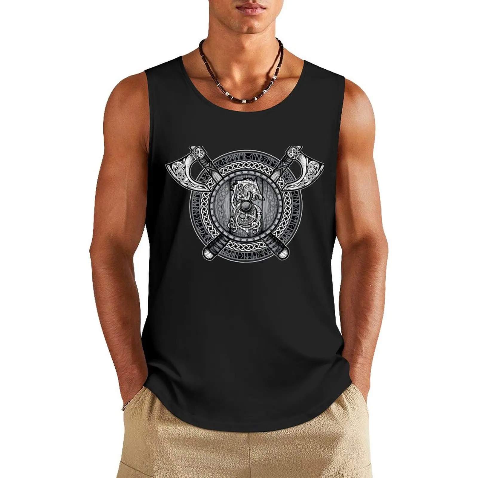 Fenrir Viking Shield (Grayscale) Tank Top summer clothes men 2025 Vest male
Fenrir Viking Shield (Grayscale) Tank Top summer clothes men 2025 Vest male