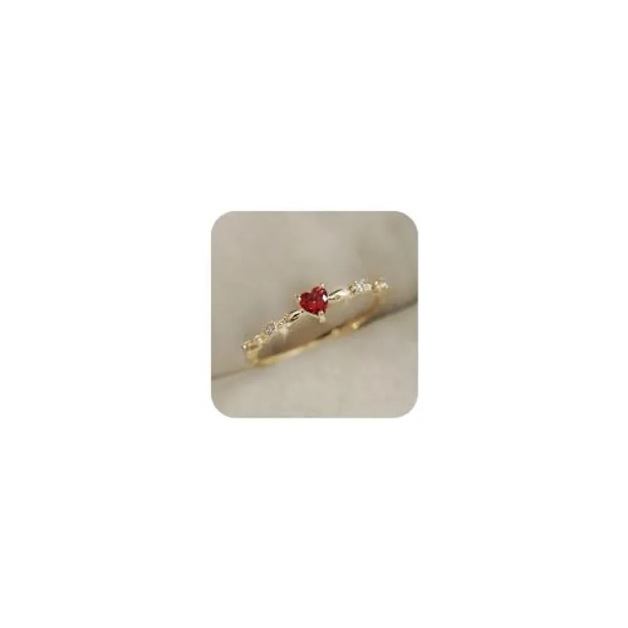14k Gold Red Ruby Love Heart CZ Crystal Diamond Rings Fairy Style Elegant Red Zircon Peach Heart Ring Women Anniversary Engagem
14k Gold Red Ruby Love Heart CZ Crystal Diamond Rings Fairy Style Elegant Red Zircon Peach Heart Ring Women Anniversary Engagem