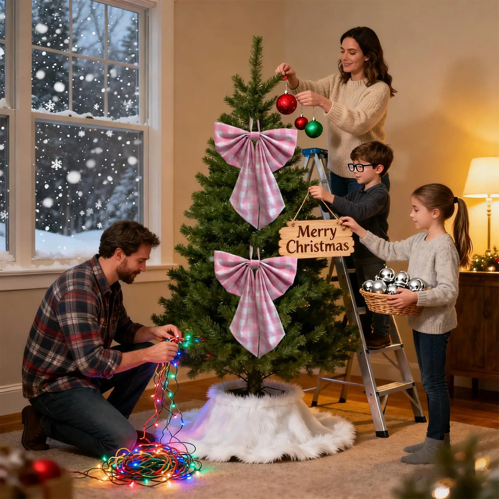 Рождественские елочные банты, милый орнамент, рождественский венок, банты для фестиваля, вечеринки, свадьбы, дома, окна, праздника
Рождественские елочные банты, милый орнамент, рождественский венок, банты для фестиваля, вечеринки, свадьбы, дома, окна, праздника
