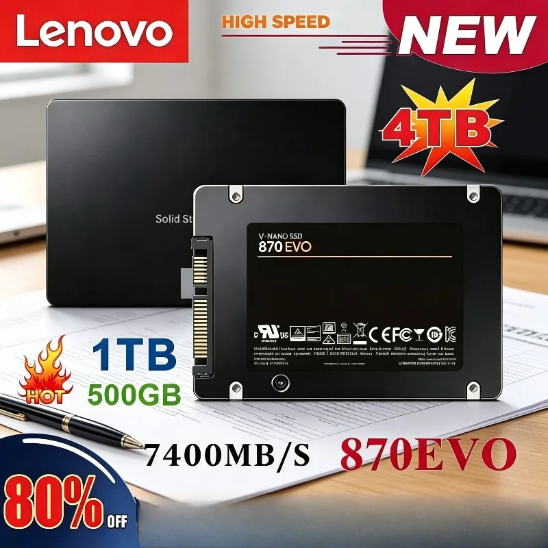 Lenovo SSD 870 EVO Solid State Disk Internal HDD Hard Drive Sata3 For Laptop Microcomputer Desktop 2.5 Inch1TB2TB4TB 500GB
Lenovo SSD 870 EVO Solid State Disk Internal HDD Hard Drive Sata3 For Laptop Microcomputer Desktop 2.5 Inch1TB2TB4TB 500GB