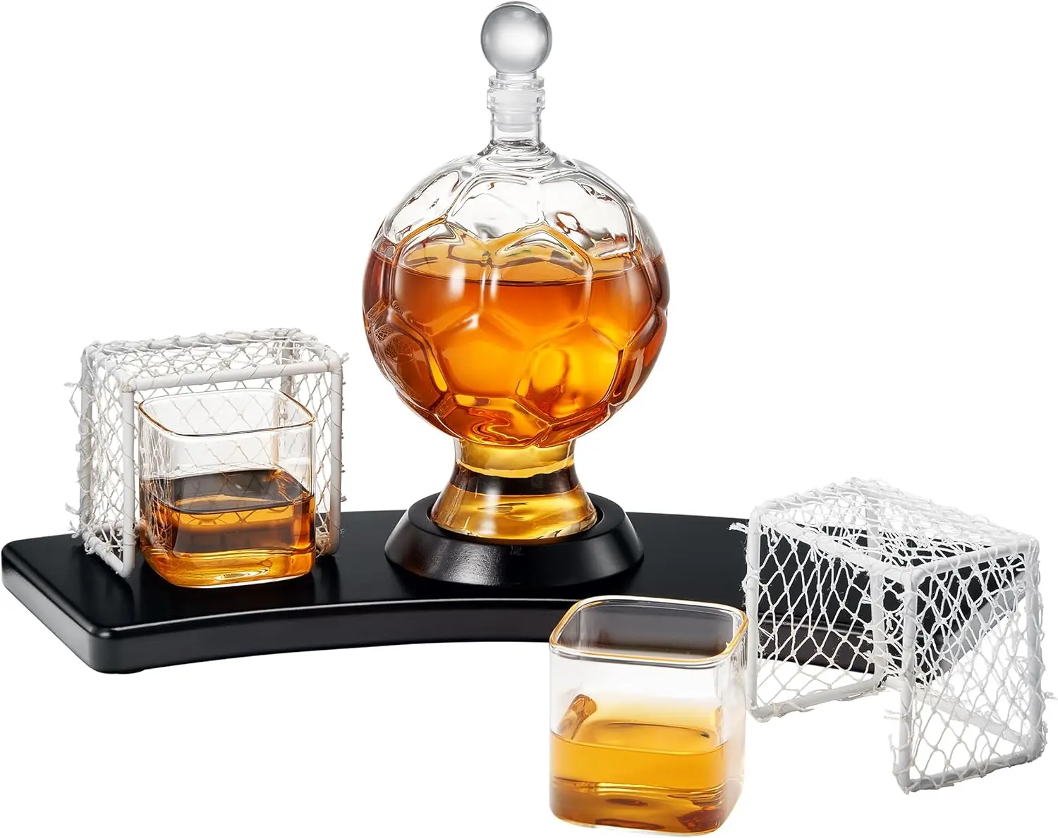 Soccer Ball Whiskey Decanter Set with 2 Glasses - 25.9 oz Glass Liquor Bottle for Bourbon, Scotch, Rum - Sports Barware Gift for Men
Soccer Ball Whiskey Decanter Set with 2 Glasses - 25.9 oz Glass Liquor Bottle for Bourbon, Scotch, Rum - Sports Barware Gift for Men