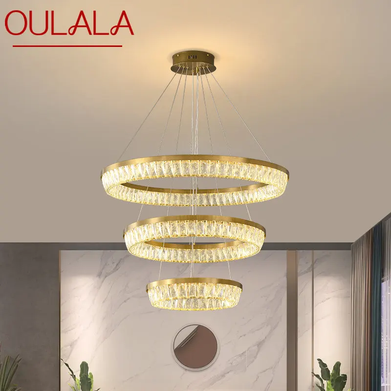 OULALA Nordic Crystal Pendant Light Led Modern Rings Luxury Creative Chandelier Lamp For Living Dining Room Villa Decor
OULALA Nordic Crystal Pendant Light Led Modern Rings Luxury Creative Chandelier Lamp For Living Dining Room Villa Decor