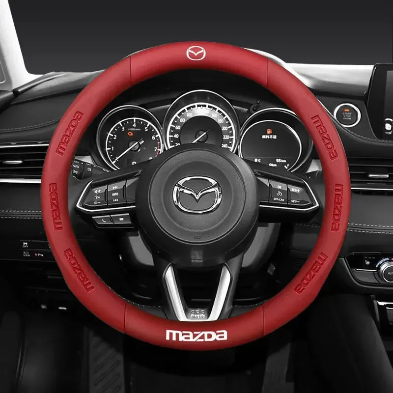 For Mazda 2 3 5 6 BL BM GJ Atenza Axela Demio CX-3 CX3 CX-5 CX5 CX7 CX-7 CX-9 CX8 MX-5 Car 3D Logo Leather Steering Wheel Cove
For Mazda 2 3 5 6 BL BM GJ Atenza Axela Demio CX-3 CX3 CX-5 CX5 CX7 CX-7 CX-9 CX8 MX-5 Car 3D Logo Leather Steering Wheel Cove