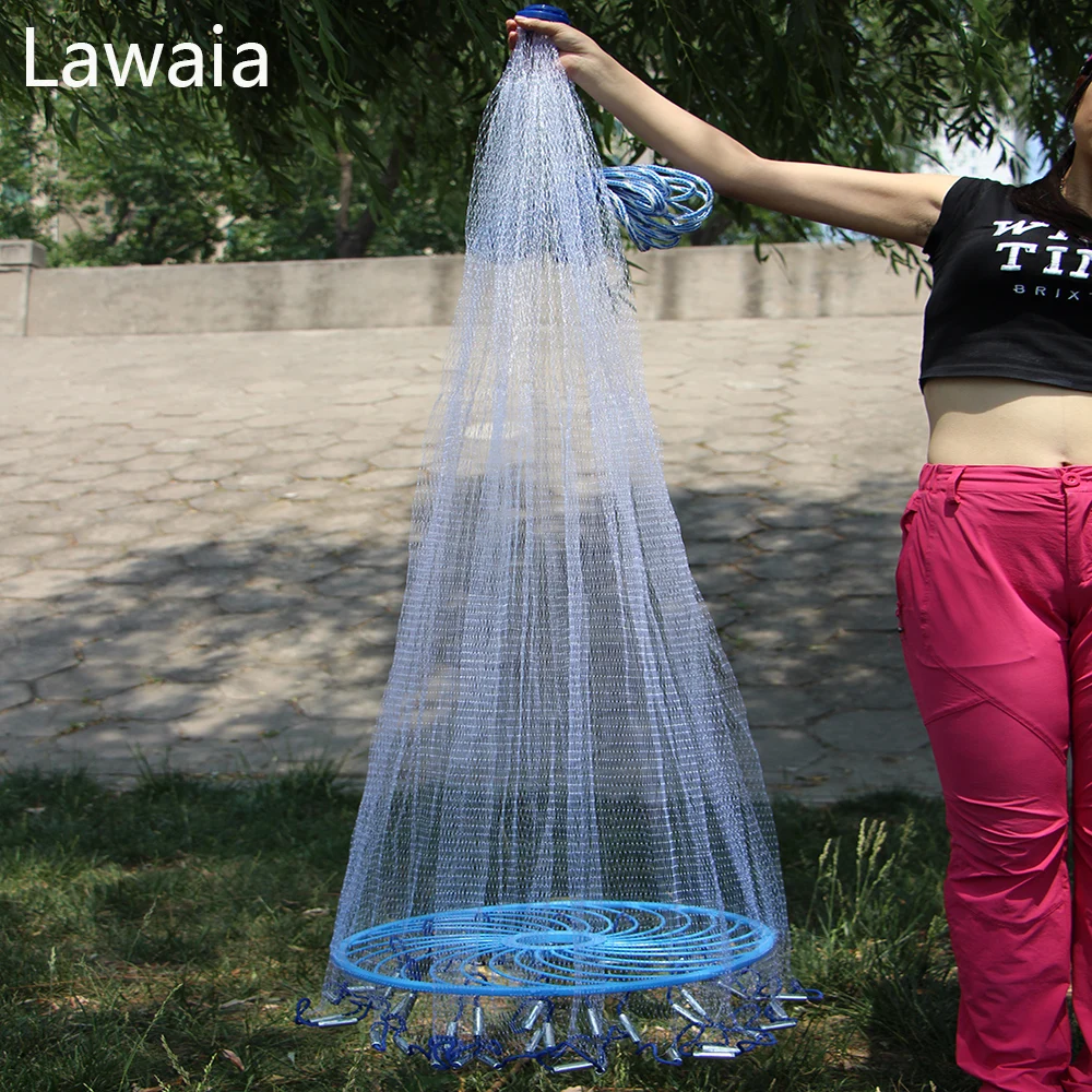 Кастинговая сеть Lawaia для ловли рыбы нахлыстом, сети нахлыстовой сети, простая в использовании сеть для броска, 2,4-7,2 м
Кастинговая сеть Lawaia для ловли рыбы нахлыстом, сети нахлыстовой сети, простая в использовании сеть для броска, 2,4-7,2 м