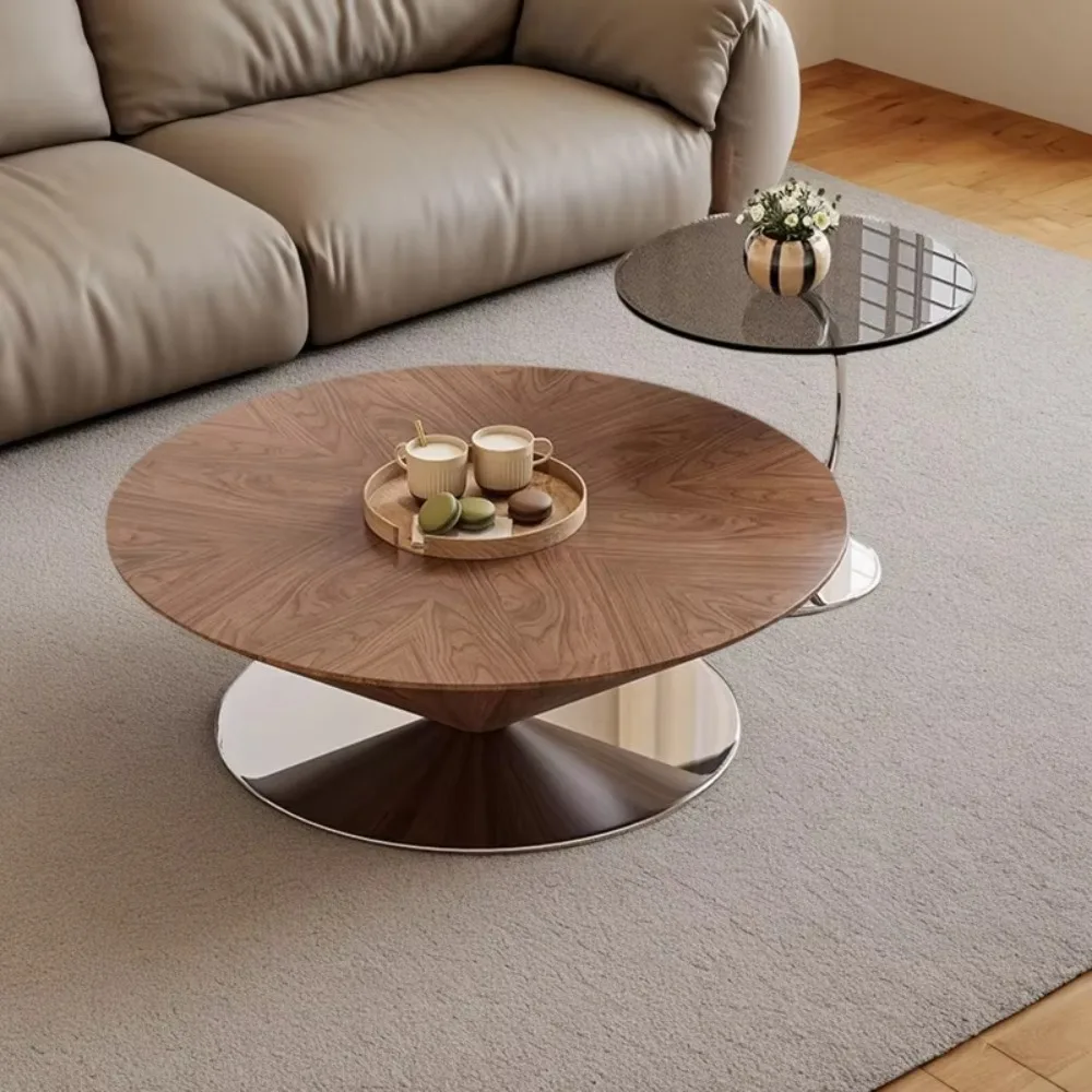 Walnut Colour Round Glass Wood Coffee Table Set for Living Room Home Furniture
Walnut Colour Round Glass Wood Coffee Table Set for Living Room Home Furniture