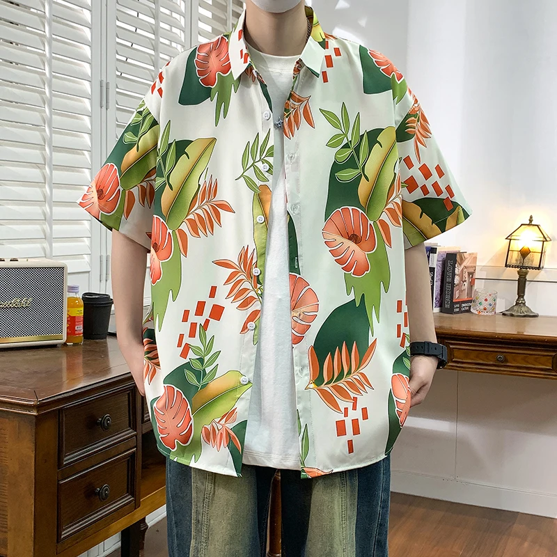 Men's Summer Blouse Flower Print Fashion Beach Shirts for Men 5XL Fitted Short Sleeves Dress New Clothing Casual Shirt
Men's Summer Blouse Flower Print Fashion Beach Shirts for Men 5XL Fitted Short Sleeves Dress New Clothing Casual Shirt